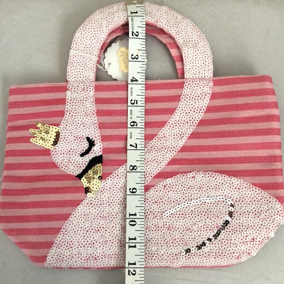 Mudpie Sequined Swan Tote Bag - Picture 5 of 5